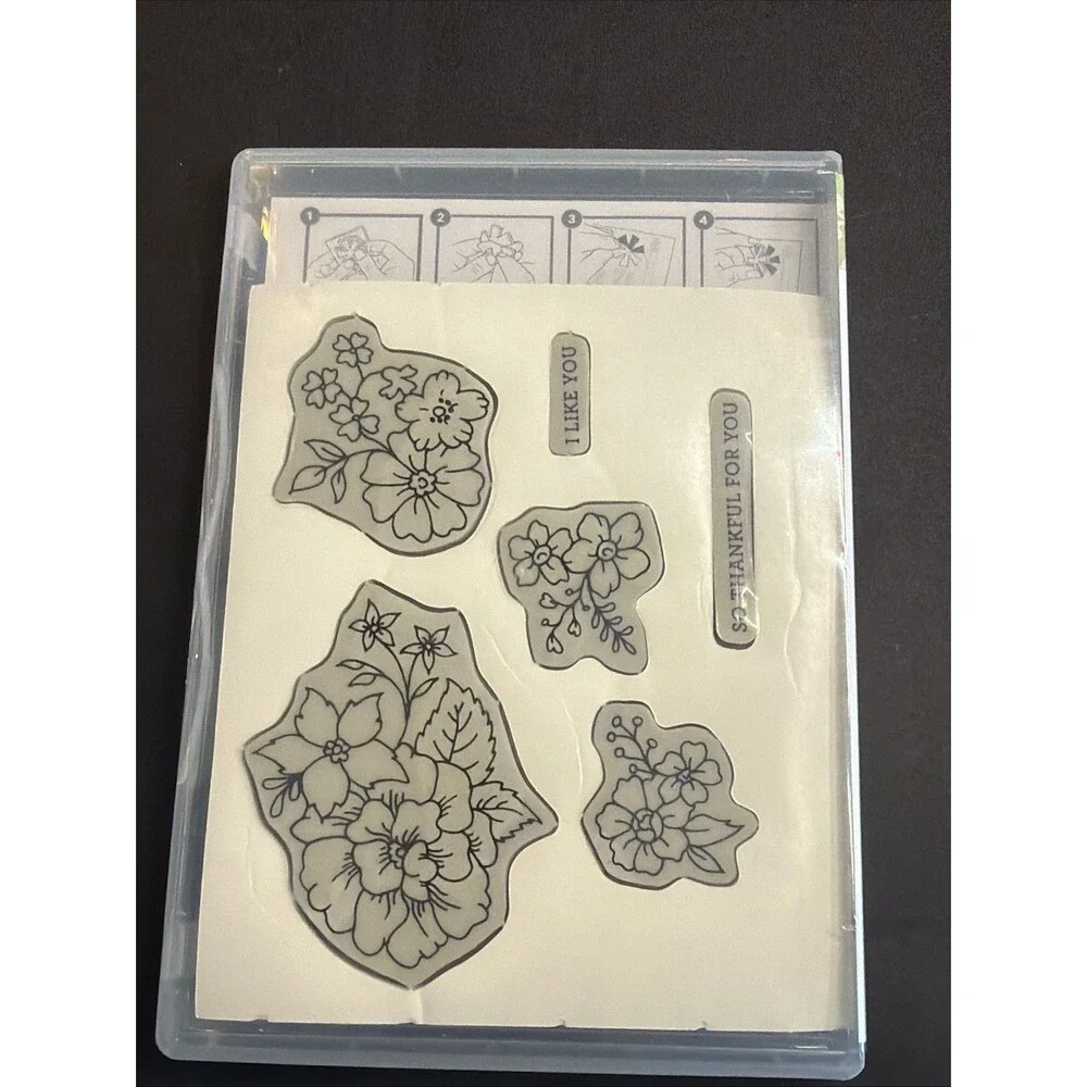 Stampin Up Stamp Set ~ I Like You ~ 6 Stamps #133958 floral flowers thankful